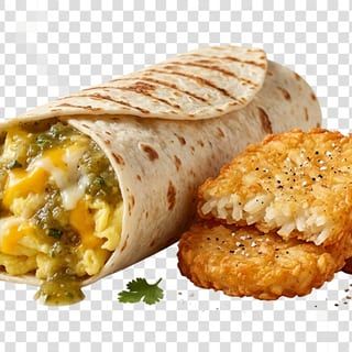 Breakfast Burrito & Hashbrowns