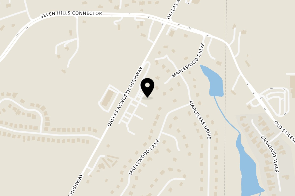 Map showing the location of Smash'D Street Acworth on 10176 Dallas Acworth Hwy in Dallas
